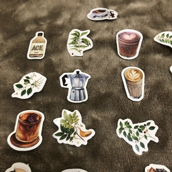 Coffee Theme 21 No Repeat Stickers - Picture 2 of 5